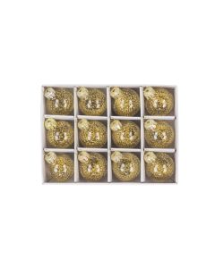 GLASS Mini Bauble Set 3cm Gold