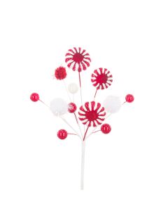 Berry Pom Pom Pick 23cm
