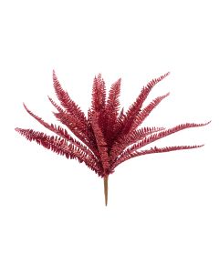 Glittered Boston Fern 51cm Red
