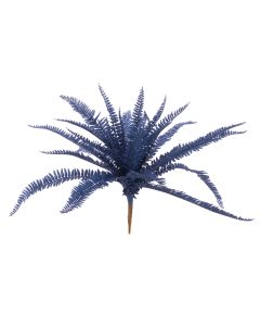 Glittered Boston Fern 51cm Dark Blue