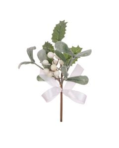 Snow Berry Mistletoe Pick 22cm