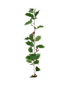 Holly Garland w/Berries 180cm Variegated