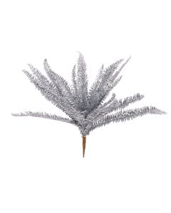Glittered Boston Fern 51cm Silver