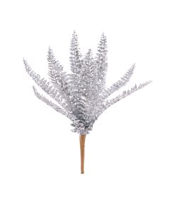 Glittered Boston Fern 29cm Silver