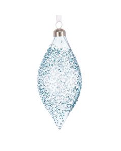 GLASS Rosalia Finial 13cm Turquoise