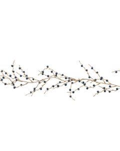 167cm Glittered Bead Garland Blue