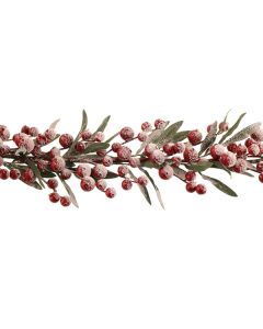 180cm Snowy Cranberry Gum Garland (WR) Snowy