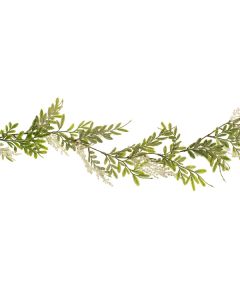 180cm Frosted Berberis Garland White