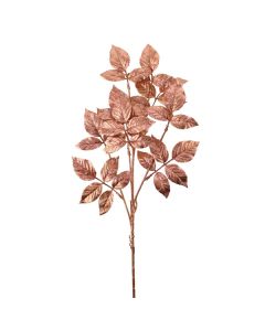 80cm Hornbeam Leaf Spray Pink