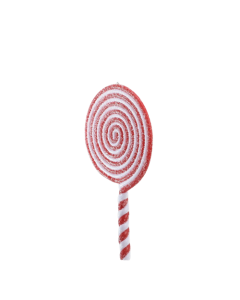 20cm Hanging Lollipop Red/White