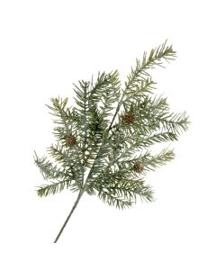 Pine Spray with Glitter - Green (40cm long)