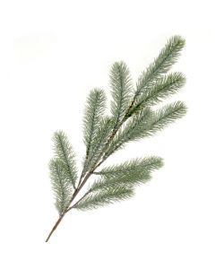Large Glittered Pine Spray - Green (70cm long)