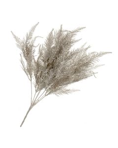 Metallic Glittered Fern Bush - Champagne (50cm long)