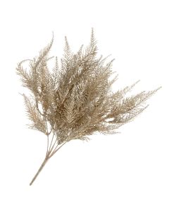 Metallic Glittered Fern Bush - Gold (50cm long)