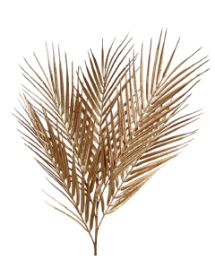 Glittered Areca Palm Spray - Gold (67cm long)