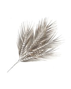 Glittered Areca Palm Spray - Champagne (67cm long)