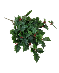 Real Touch Holly Bush - Green (50cm long)