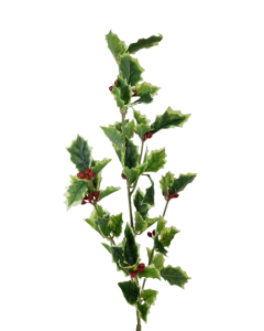 Real Touch Holly Spray - Variegated (75cm long)
