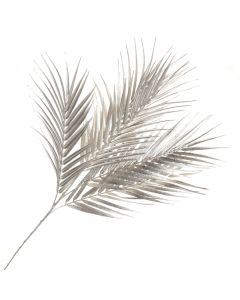 Glittered Areca Palm Branch - Champagne (70cm long)