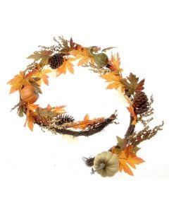Pumpkin Garland - Orange, Green and Brown (182cm long)