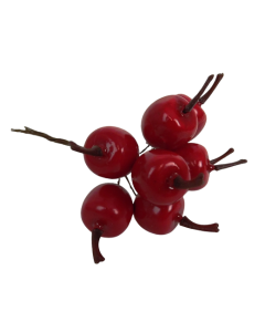 Red Apple 2cm On 12cm Wire x 32pcs