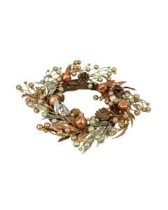 Champagne Pinecone/Apple Wreath 45cm