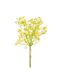 Gypsophilia Bouquet 29cm Yellow
