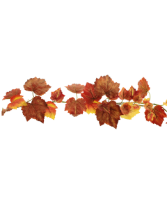 180cm Outdoor Grape Leaf Garland Red