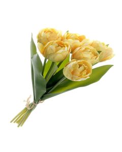 Bi-Coloured Double Tulip Bundle - Yellow (6 heads, 40cm long
