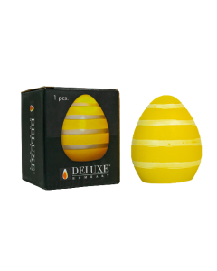 LED Easter Egg Yellow W/Stripes