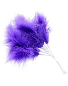 Fluffy Feathers - Purple (24cm x 6 Pieces)