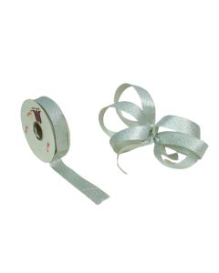 21mm x 25yds Silver Metalic Paper Ribbon