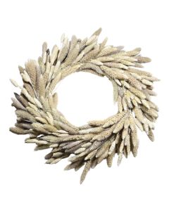 40cm Setaria Wreath Natural