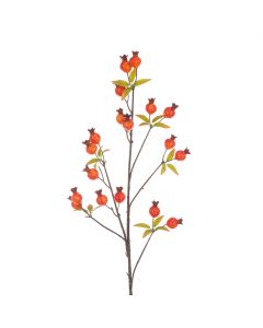 Rosehip Branch 102cm Orange