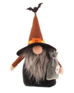 19cm Fabric Sitting Halloween Gonk Orange (N50651)