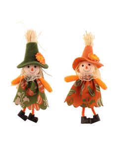 20cm Fabric Scarecrow Hanging Decoration x 2