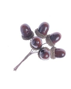 12cm Acorn Bundle - Brown (6 bundles with 6 acorns per pk)