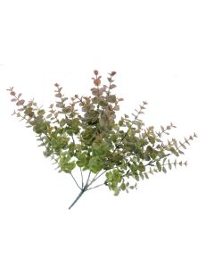 Artificial Eucalyptus Bush - Green/Yellow (7 stems, 46cm long)