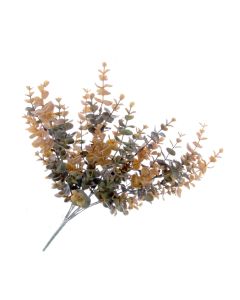 Artificial Eucalyptus Bush - Orange/Brown (7 stems, 46cm long)