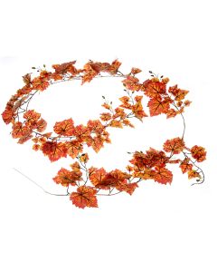 Grape Ivy Garland - Orange (2.5m long with 144 leaves)