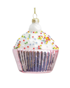 10cm Doughnut w/Bead Dec Hot Pink