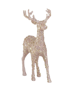 46cm Sequin Reindeer Ornament Rose Gold