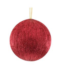 8cm Spun Metallic Bauble Magenta