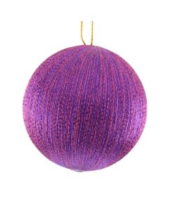 8cm Spun Metallic Bauble Purple