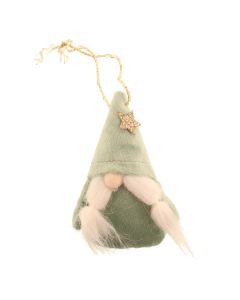 15cm Fabric Hanging Mini Gonk Decoration Green