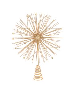 Glitter Star Spray Tree Topper Gold