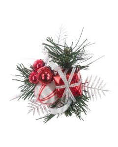 Present W/Baubles Pick 20cm