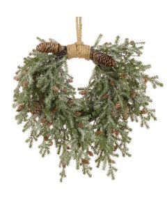 Frosted Teardrop Wreath 40cm