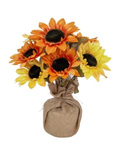 Sunflowers In Burlap 36cm