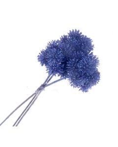 Glittered Echinops Bundle - Blue (3 stems, 26cm long)